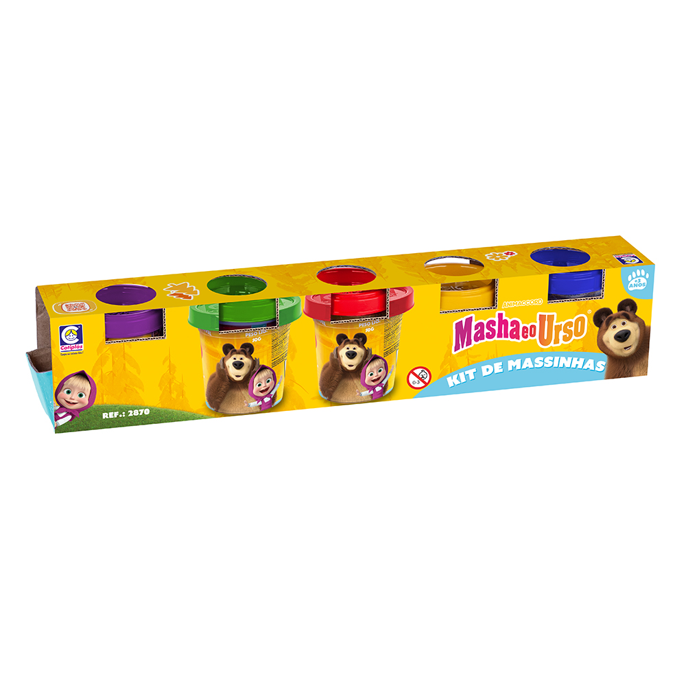 2870 - Masha e o Urso - Kit de Massinhas 50g, Embalagem